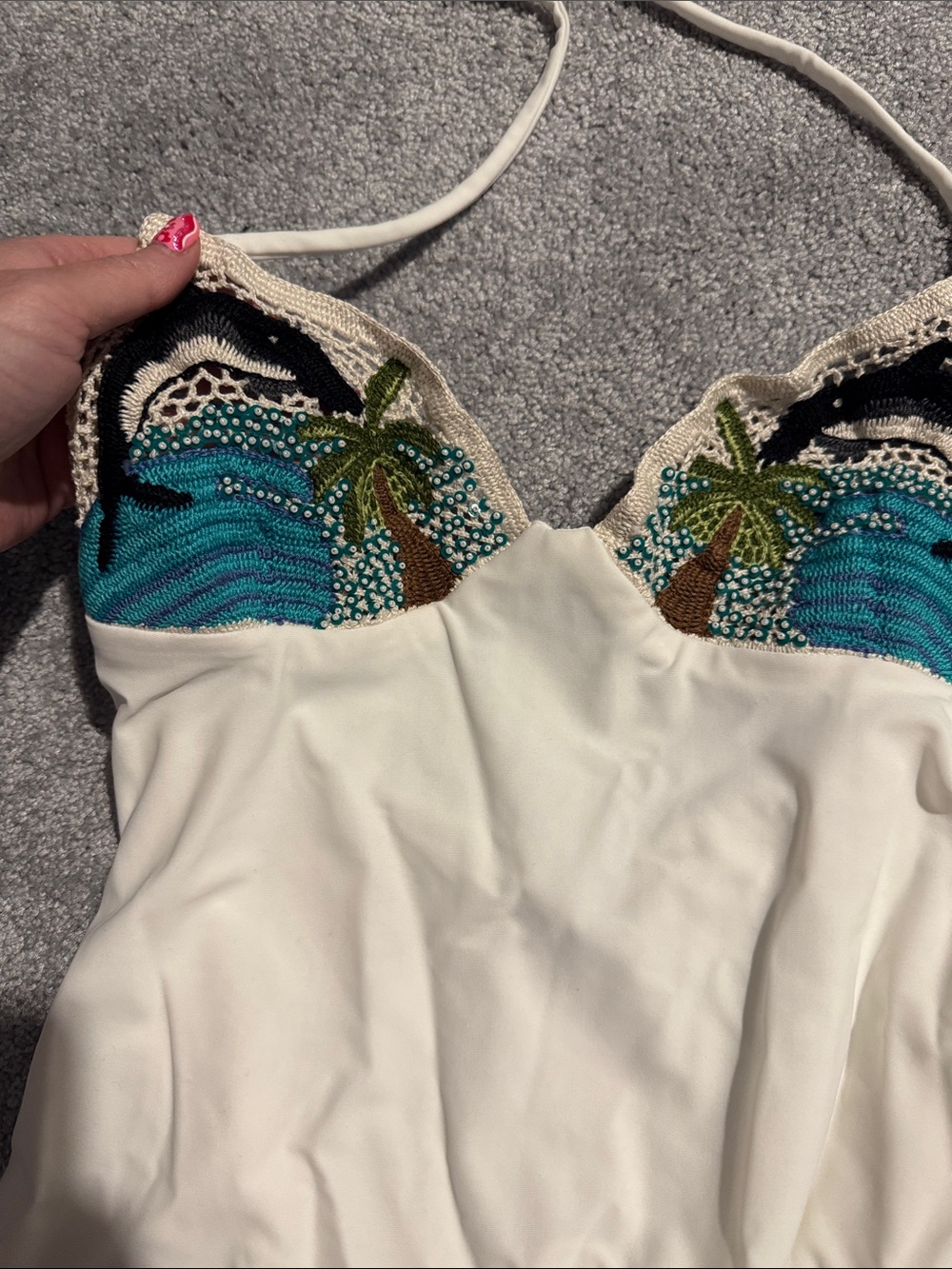 Tropical Embroidered swim suit - Picture 5 of 6